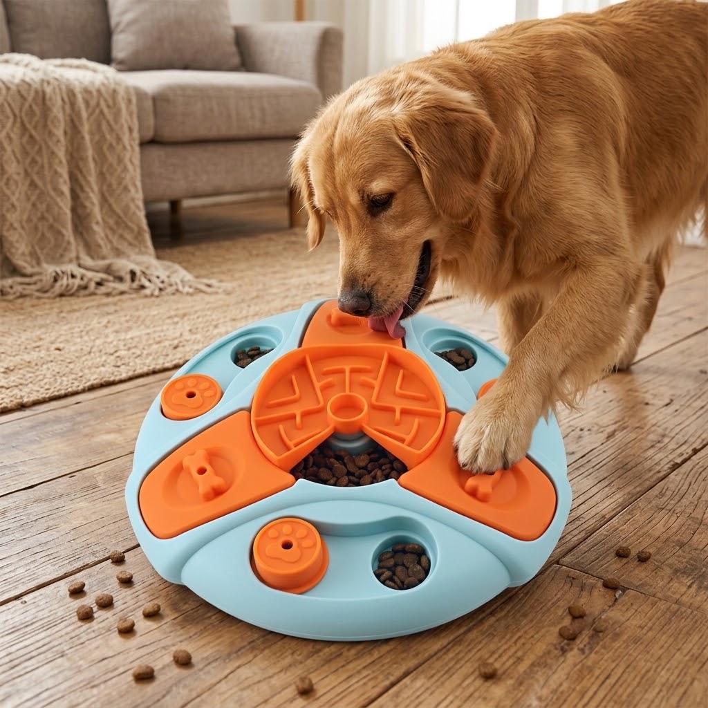 Dog Puzzle Toys Slow Feeder Interactive Increase Puppy IQ Food Dispenser Slowly Eating NonSlip Bowl Reduce Destructive Behaviors