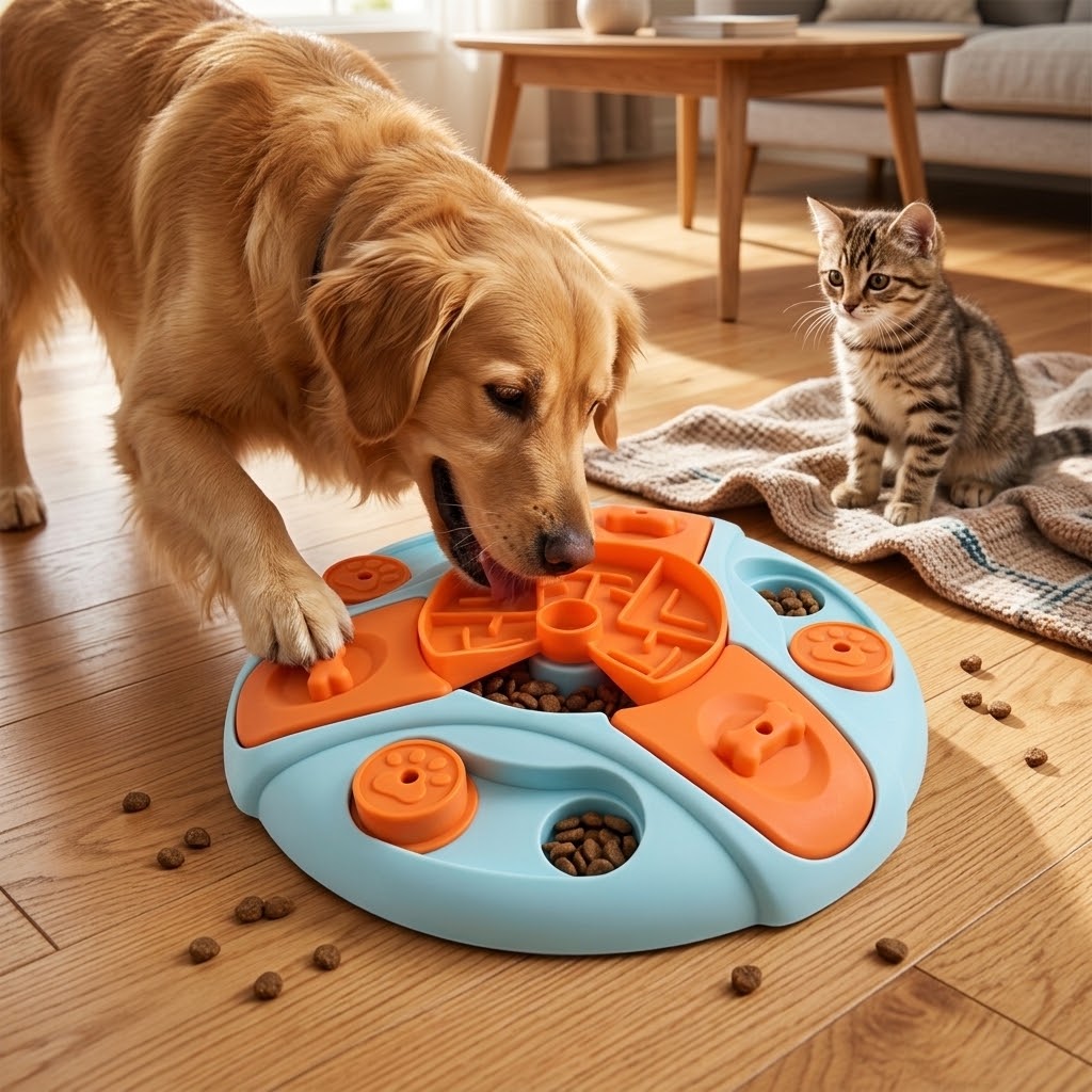 Dog Puzzle Toys Slow Feeder Interactive Increase Puppy IQ Food Dispenser Slowly Eating NonSlip Bowl Reduce Destructive Behaviors
